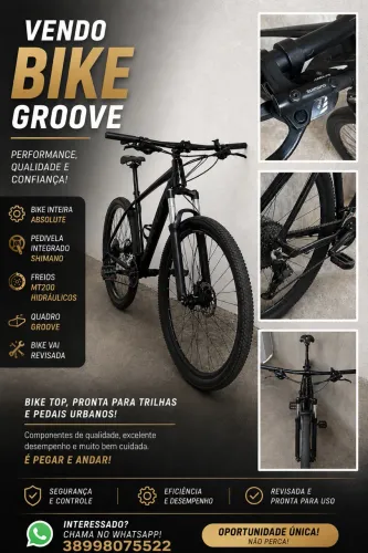 Bike groove aro 29 para uso urbano, e para trilhas leves. Bike ja vai revisada