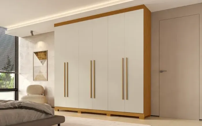 Guarda Roupa 6 Portas 4 Gavetas 100% MDF Núria
