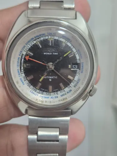Relógio SEIKO WORLD TIME 6117-6400 AUTOMÁTICO - TODO REVISADO