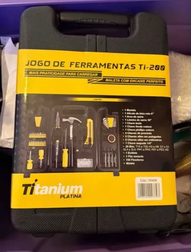 Jogo de Ferramentas Titanium Platina TI-200 com Maleta