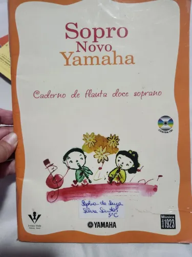 Livro Sopro Novo Yamaha - Caderno de flauta doce soprano