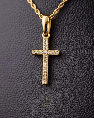 Pingente crucifixo em ouro 18k 750