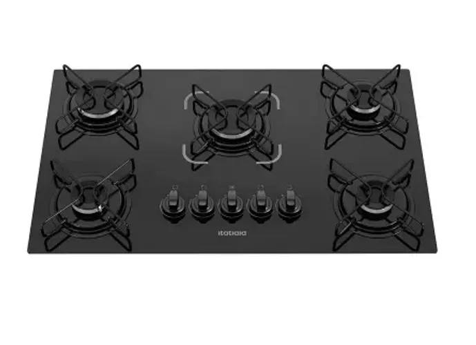 Cooktop Itatiaia Essencial 5 Bocas Vidro Preto Bivolt