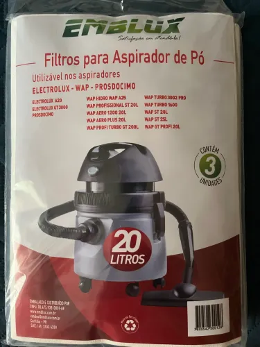 Sacos aspirador de pó Electrolux - retirada na Lagoa