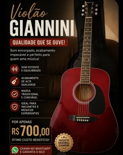 Vende se violão Giannini novo