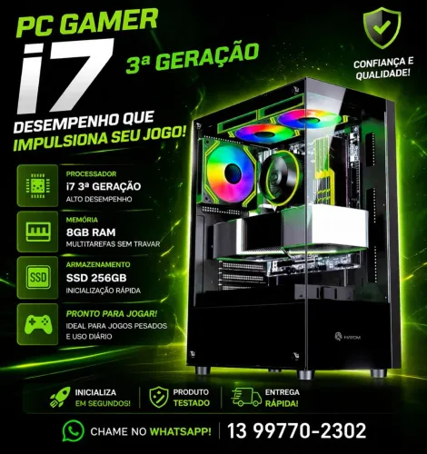 i7 terceira geração 8g ram ddr3 ssd 256gb  - Promoção 