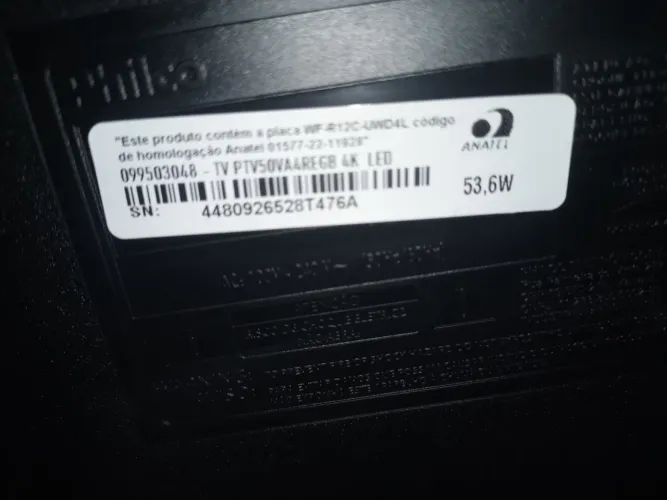 Vendo tv philco Roku smart de 50 polegadas por 1300.00 nao entrego