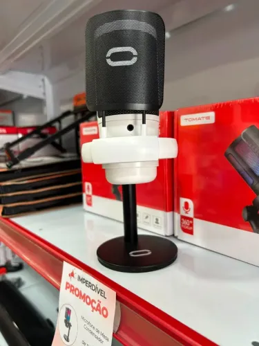 Microfone de mesa Condensador Áudios vídeos Podcast