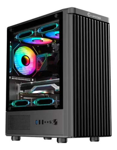 Gabinete Gamer Hayom GB1727 Mid Tower para Placas Micro-ATX com 3 Fans