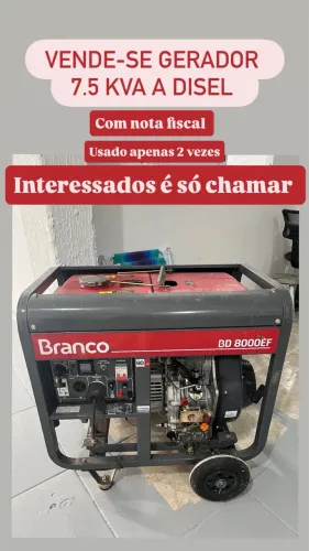 Gerador 7,5 kVA disel