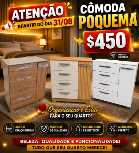 Cômoda com sapateira nova 