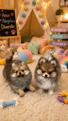 Cachorro Lulu da Pomerania promoção, sua companhia fiel