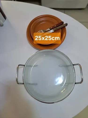 Travessa vidro com suporte