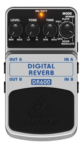 Pedal de efeito Behringer DR Digital Reverb DR600 cinza