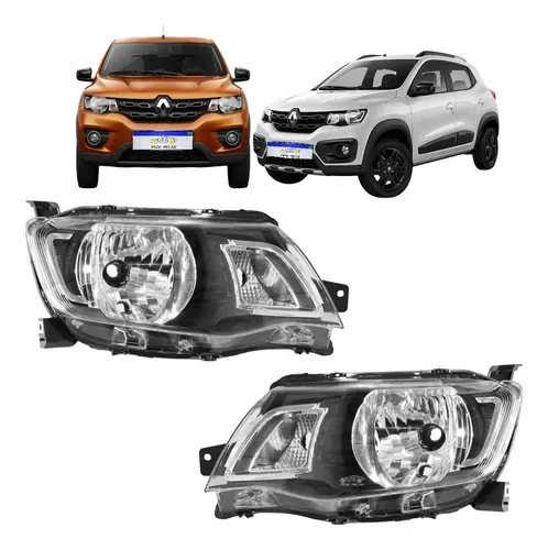 Farol Renault Kwid 2017 2018 2019 2020 21 22 Novo Base Preta