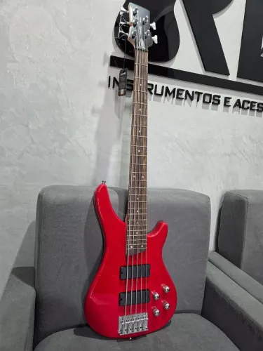 Contra Baixo Tonante Theodor vermelho 5 cordas