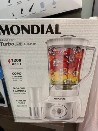 Liquidificador Mondial Turbo Inox 1200W - 220V - Lacrado