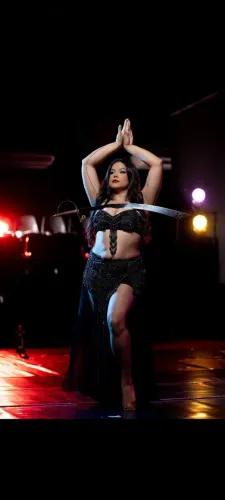Traje de Dança do Ventre - Preto