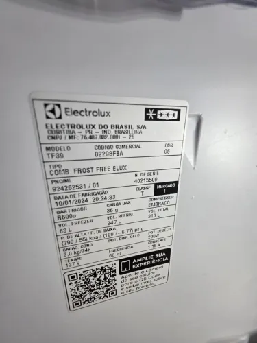 Gaeladeira Electrolux Frost Free 310L
