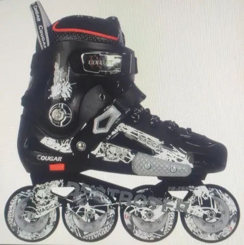 PATINS OXER COUGAR PRETO 37/38