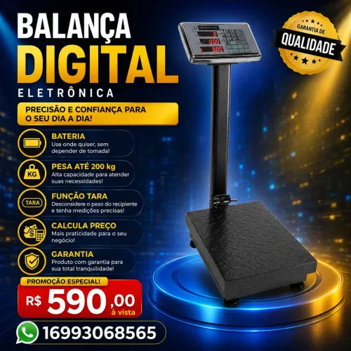 Balanca Comercial 200kg Nova
