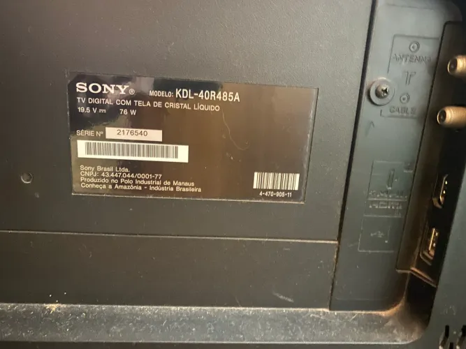 Televisão SONY modelo BRAVIA