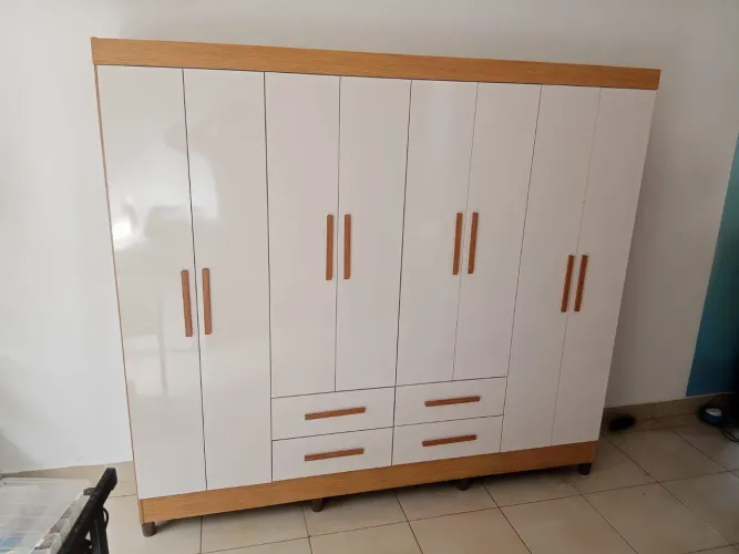 Guarda roupa 8 portas - Nature off white