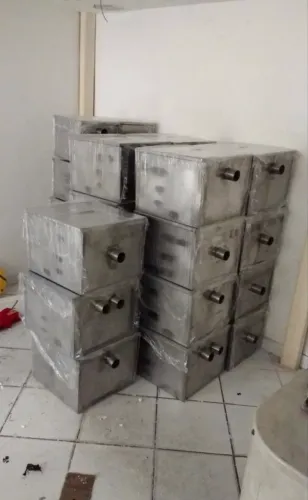 Caixa de gordura em aço inox 