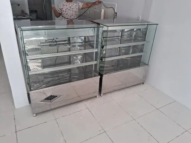 Vitrines expositora quente e fria