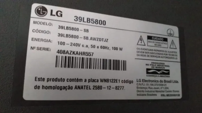 Smart tv LG 39POLEGADAS. LEDS COM DEFEITO