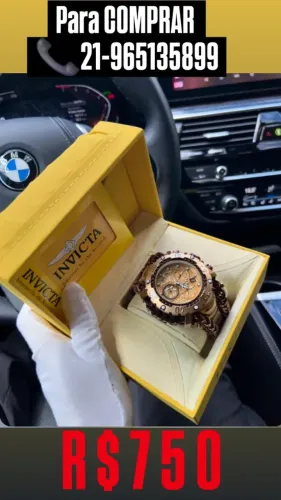 Relógio INVICTA GLADIADOR MULTIFUNCIONAL - MODELO RARO - GOLD LABEL