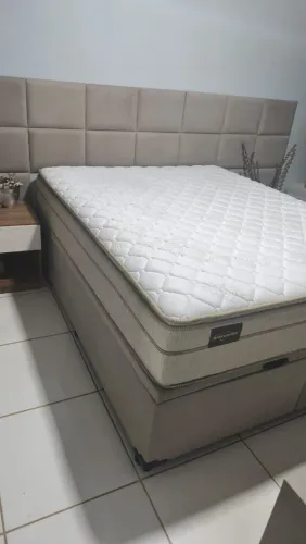 Conjunto Cama baú Queen Americanflex