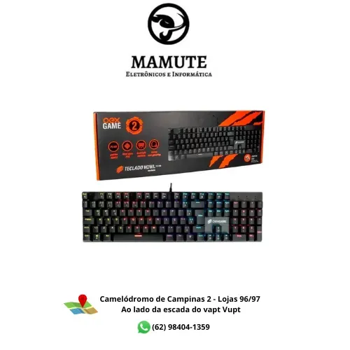 Teclado Mecânico Gamer Howl TC702 Switch Red OEX GAME