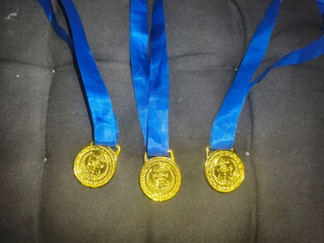 Kit 3 medalhas de 1° lugar