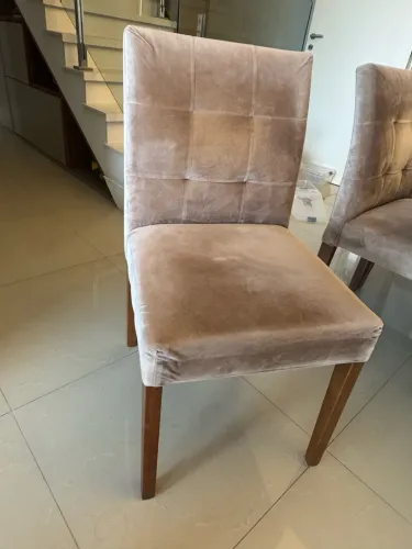 Cadeira em suede