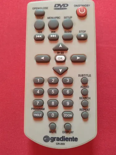 CONTROLE REMOTO DVD GRADIENTE CR-203 ORIGINAL