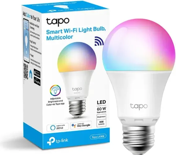 Lâmpada Smart LED Rgb Inteligente Smart TpLink WiFi, Alexa e Google Home , 8,3W 