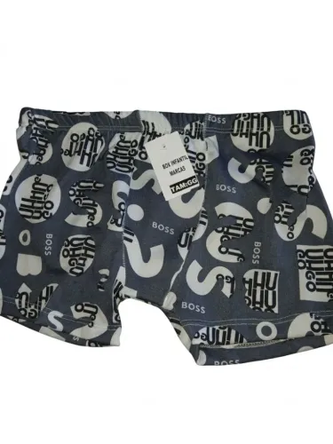 Cueca boxer infantil cinza tamanho GG