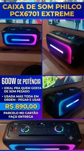 ? VENDO CAIXA DE SOM PHILCO PCX6701 EXTREME ?