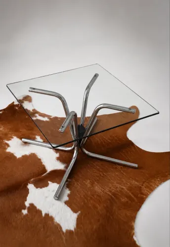 Mesa lateral cromada móveis Pozza