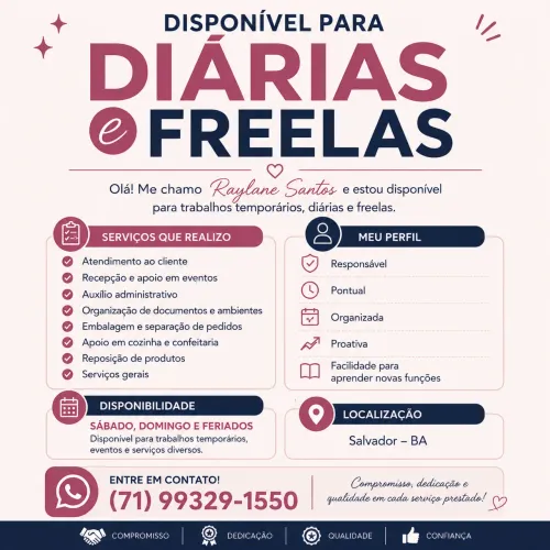 DIÁRIAS | FREELANCER 