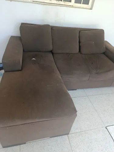 Sofá em L, usado