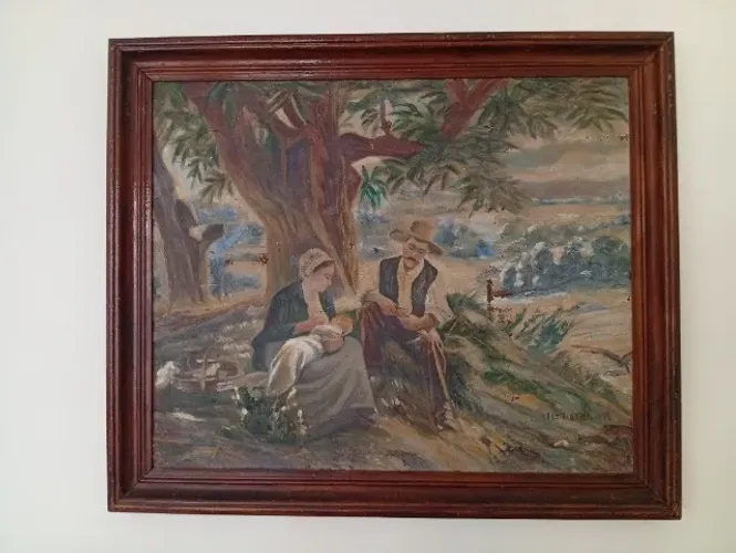 quadro antigo assinado JOS PIOTKA-1941