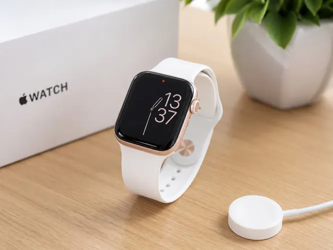 Apple Watch Series 10(GPS) 42mm, Rosé+Pulseira Branca,Semi Novo,somente 6 meses de uso