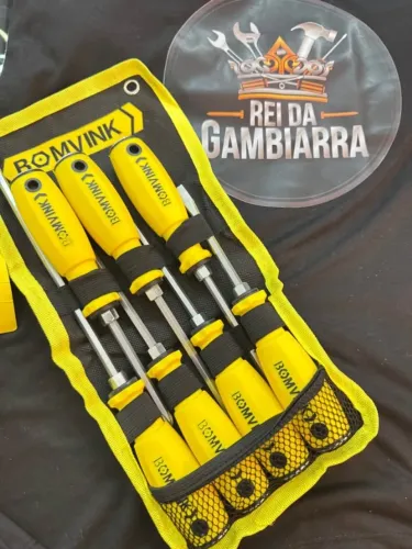Jogo de Chaves Fenda + Phillips 7 peças