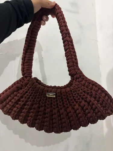 bolsa crochê marrom Solara