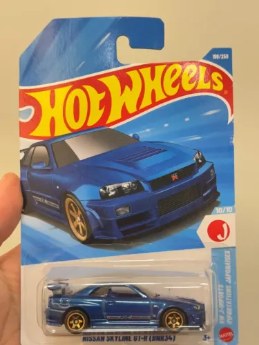 Skyline GT-R (BNR34) Hot wheels Azul