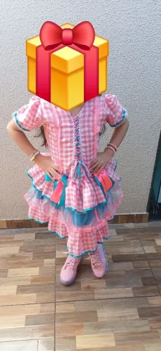 Vestido de quadrilha tamanho 7/10