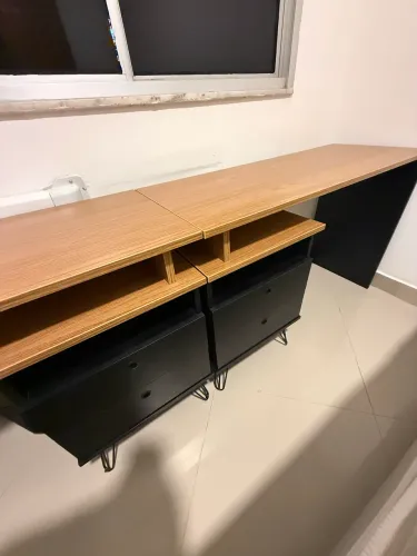 Escrivaninha Freijó/Preto (02 unidades)