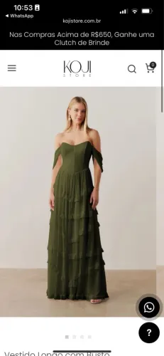 Vestido verde oliva para casamento